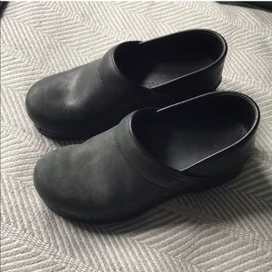 Dansko matte black clogs